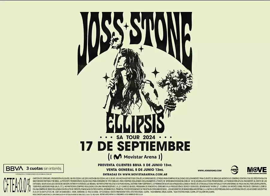 Joss Stone regresa a la argentina con Ellipsis